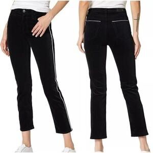 AG Adriano Goldschmied The Isabelle High Rise Crop Crushed Velvet Jean 27 (1795)